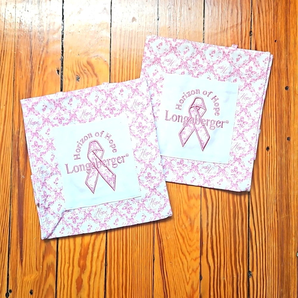 Set of 2 Longaberger Horizon Of Hope Totes